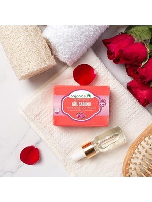 Peri Store Doğal Gül Sabunu 140 gr x 3 Adet Tüm Cilt Tipleri Için Onarıcı Besleyici Natural