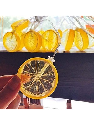 Assess Store 20LI Limon Dilimi Şeklinde Dekoratif Dolama LED 3 Metre