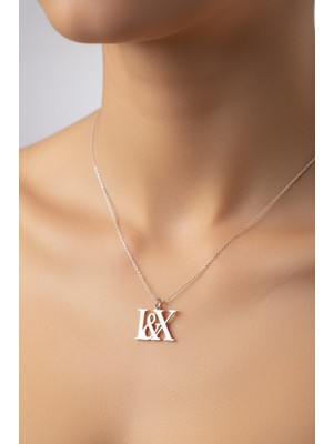 Tabitela 925 Ayar Gümüş Kolye Harf I&x   SM12673