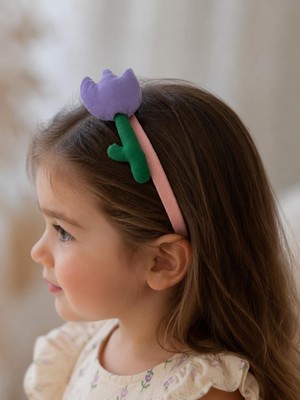 Joinkidz Lale Figürlü Yumuşak Dolgulu Kız Çocuk Taç (+2 Yaş)