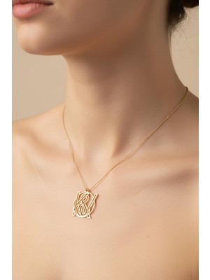 Tabitela 8 Ayar Altın Kolye Ucu Harf K&v   GM12958 1 gr
