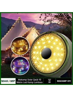 Eco Port Solar Şarjlı 10 Metre LED Kamp Lambası