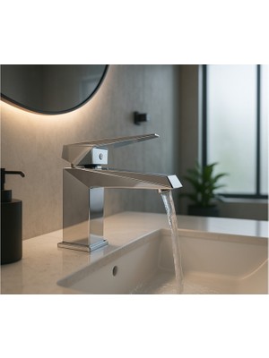 Turkuaz Seramik Cerastyle Sharp Altın Gold Lavabo Bataryası