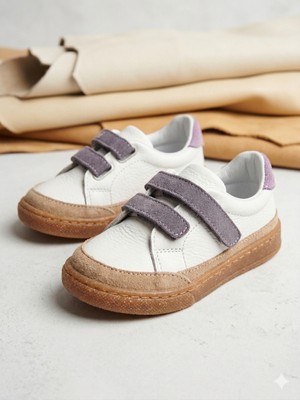 Pufien Hakiki Deri Ilk Adım Cırt Cırtlı Çocuk Spor Ayakkabı, Esnek Tabanlı, Bebek Sneakers
