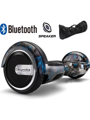 Citymate Smart Balance Elektrikli Kaykay Hoverboard Çanta Hediyeli Bluetooth Hoparlörlü Desenli
