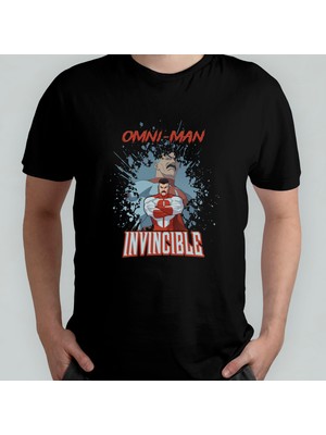 Pixxa Invincible Omni-Man Unisex %100 Pamuklu Bisiklet Yaka T-Shirt Model 2