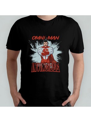 Pixxa Invincible Omni-Man Unisex %100 Pamuklu Bisiklet Yaka T-Shirt Model 1