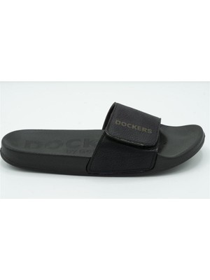 Dockers by Gerli Dockers Erkek Cırtlı Terlik 226324 Siyah Günlük Kullanım İçin Konforlu Tasarım