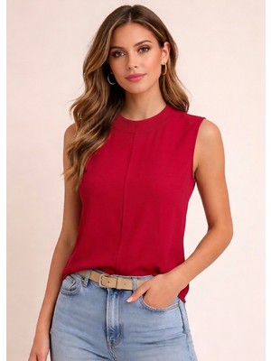 Blouse Kadın Slim Fit Dik Yaka Bluz
