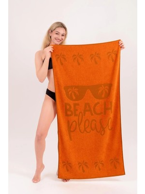 Neşe Home Collection Plaj Havlusu Beach Please 70X140 Turuncu