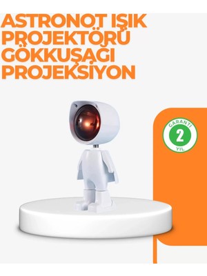 Nemere Ithalat USB Şarjlı Taşınabilir Gün Batımı Projektör Lambası