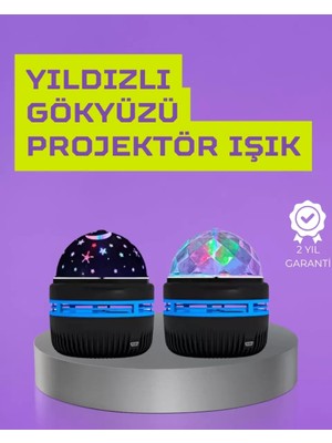 Nemere Ithalat Usb’li Yıldız Projektör Lamba – Döner Galaxy Işık Şovu, Çocuk ve Yetişkin Uyku Lambası