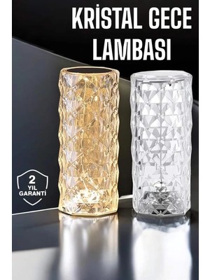 Nemere Ithalat Gece Lambası Kristal Lamba Dokunmatik Şarjlı Hediyelik