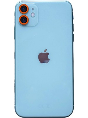 Yıldız Ticaret Mey Ithalat®  iPhone 11 Neon Fosforlu Kamera Lens - Turuncu