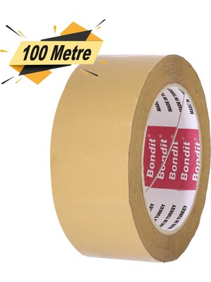 BADEM10 Bondit Kahverengi Koli Bandı 45 mm x 100 mt Güçlü Yapışkanlı 1 Adet Kopmayan Bant