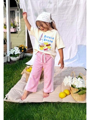 Cooll Bebek Kız Çocuk Baskılı Pamuklu T-Şhirt ve Eşofman Alt