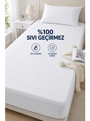 Hby Tek Kişilik Sıvı Geçirmez Alez Beyaz