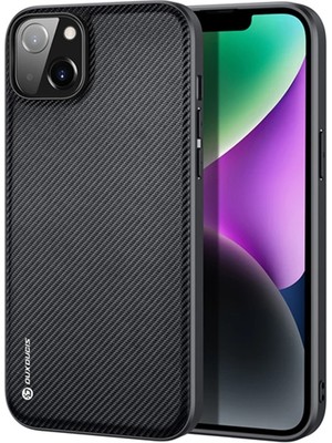 TKÇ Dux Ducis Fino Serisi iPhone 14 Plus 6.7 Inç Kılıf Premium Dokuma Silikon KILIF-(5775)