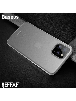 TKÇ Baseus Wing Case Iphone 11 Pro 5.8  Ultra Ince Lux Mat Şeffaf KILIF-(5775)