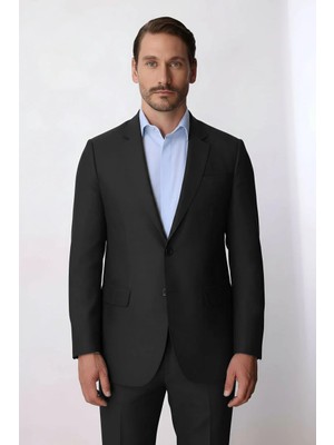 İGS Erkek Füme Regular Fit Klasik Takım Elbise
