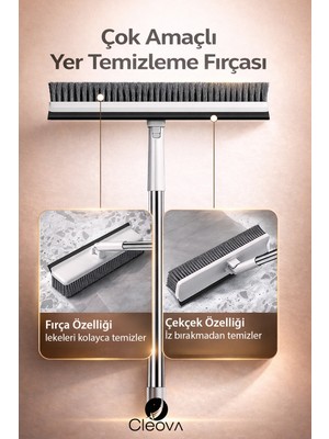 Cleova Çok Amaçlı Yer Temizleme Fırçası