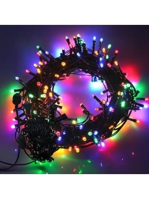 Nemere 10M 100 LED Boncuk Lamba Rgb Işık Siyah Kablo