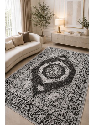 Hby Çift Taraflı Desenli Kilim Kahve