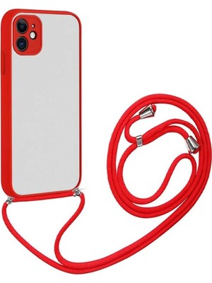 TKÇ Ally iPhone 12 6.1 Askılı Koruyucu Silikon KILIF-(5775)