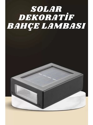 Nemere Ithalat Dekoratif Duvar Lambası Solar Güneş Enerjili Bahçe Aydınlatması