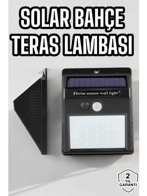 Nemere Ithalat Güneş Enerjili Bahçe Lambası Solar Gece Aydınlatma Sensörlü Lamba