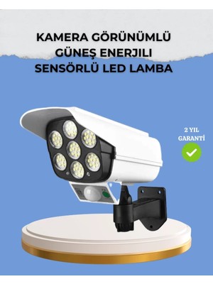 Nemere Ithalat Kamera Görünümlü Solar LED Lamba Hareket Sensörlü Uzaktan Kumandalı Bahçe Duvar Aydınlatması