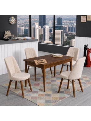 Yonga concept Lavinia Mutfak Masası Takımı Sabit (4 Sandalyeli)