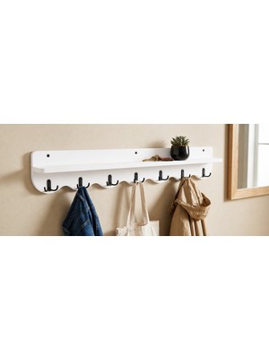 Emr Mobilya 120 cm Desenli Oval Kesim Duvara Monte Askılık
