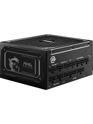MSI Msı Psu Mag A1000GL Pcıe5 Iı 1000W 80+ Gold Atx 3.1 Pcıe 5.1  Power Supply