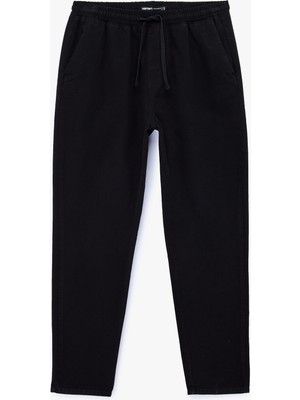 Koton Pamuklu Regular Fit Cepli Beli Bağcıklı Pantolon