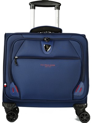 U.S. Polo Assn. Pilot Çantası Valiz PLVLZ8094 Lacivert Pamuk Polyester Malzeme Teleskopik Sap Tipi 42x44x22 Cm