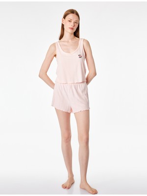 Koton Modal Kumaş Rahat Kalıp Askılı Şortlu Pijama Takımı