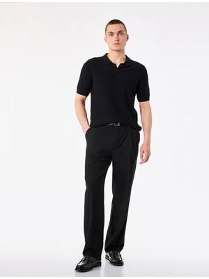 Koton Regular Fit Viskon Karışımlı Cepli Pileli Chino Pantolon