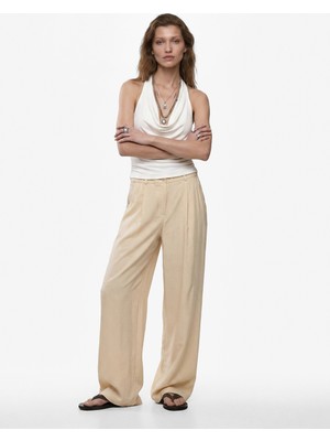 Koton Modal Kumaş Loose Fit Beli Lastikli Cepli Geniş Paça Baggy Pantolon