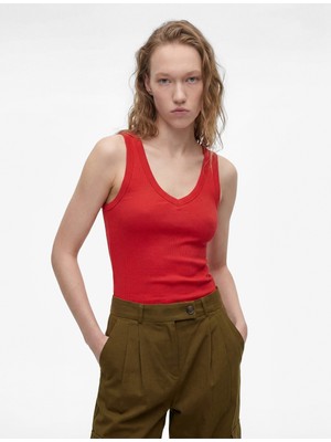 Koton Kaşkorse Modal Karışımlı V Yaka Kolsuz Slim Fit Atlet