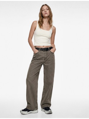Koton Pamuklu Slim Fit U Yaka Kolsuz Bluz