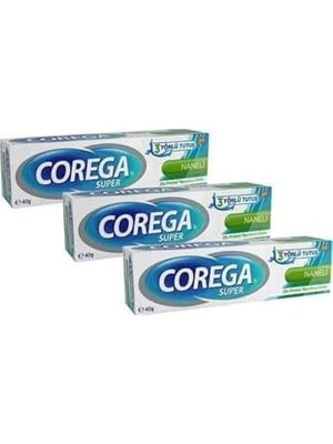 Assess Store Corega Super Protez Yapıştırıcı Naneli Krem 40GR x 3ADET 104563-3-1