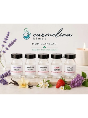 Carmelina 5li Mum Esansı Leylak-Yasemin-Lavanta-Vanilya-Çilek