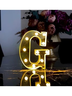 Assess Store 3D Işıklı LED Harf Dekoratif Aydınlatma Büyük Boy G