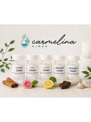 Carmelina 5li Mum Esansı Çikolata-Okyanus-Gül-Limon-Tarçın