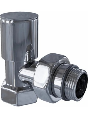 Radyatör Havlupan Vanası Köşe Tip 1/2'' Krom