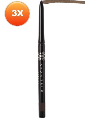 Avon Diamonds Aç Kapa Pırıltılı Göz Kalemi Brown Sugar 3 Adet Uzun Süre Kalıcı Etkili Set