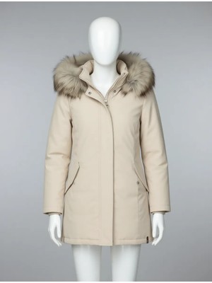 Only Onlnewkaty Kadın Parka Bej Renk Uzun Kol Düz Yaka Günlük Model 15300633