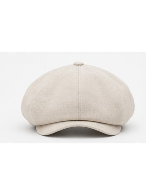 AVVA Erkek Bej %100 Keten Kasket Şapka B009206