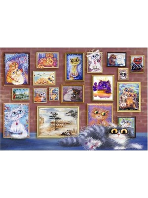 Assess Store Blue Focus 500 Parça - Cute Cats (Sevimli Kediler)